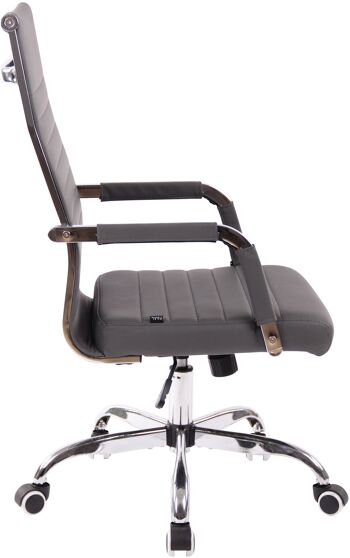 Cavatassi Chaise de Bureau Cuir Artificiel Gris 11x63cm 3