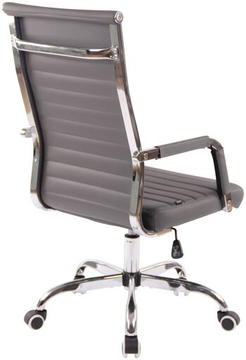Cavatassi Chaise de Bureau Cuir Artificiel Gris 11x63cm 4