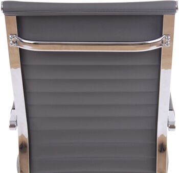 Cavatassi Chaise de Bureau Cuir Artificiel Gris 11x63cm 6