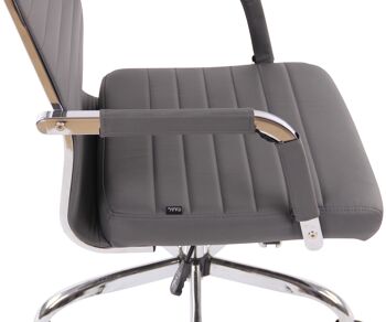 Cavatassi Chaise de Bureau Cuir Artificiel Gris 11x63cm 7