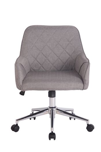 Collegno Chaise de Bureau Tissu Gris 9x58cm 2