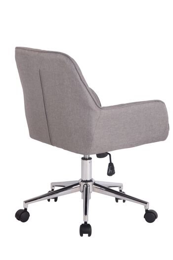 Collegno Chaise de Bureau Tissu Gris 9x58cm 4