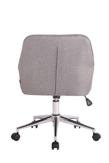Collegno Chaise de Bureau Tissu Gris 9x58cm 5