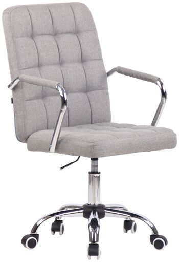 Biancone Chaise de Bureau Cuir Artificiel Gris 10x60cm 1