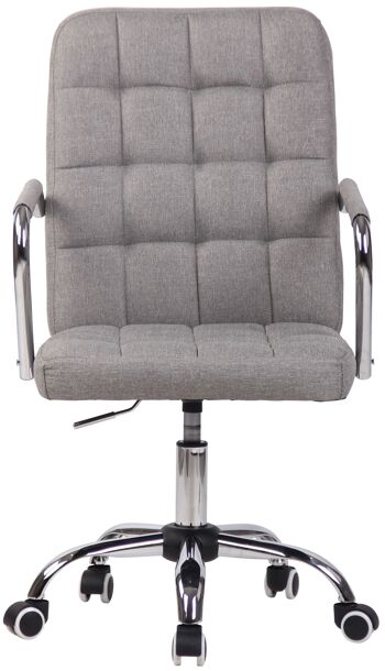 Biancone Chaise de Bureau Cuir Artificiel Gris 10x60cm 2