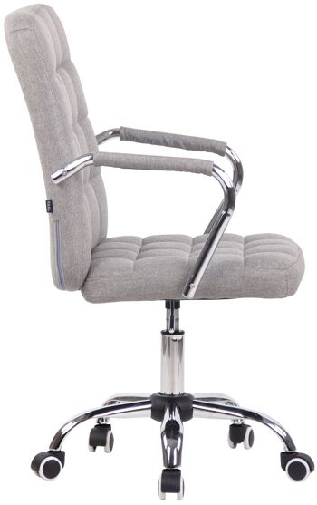 Biancone Chaise de Bureau Cuir Artificiel Gris 10x60cm 3
