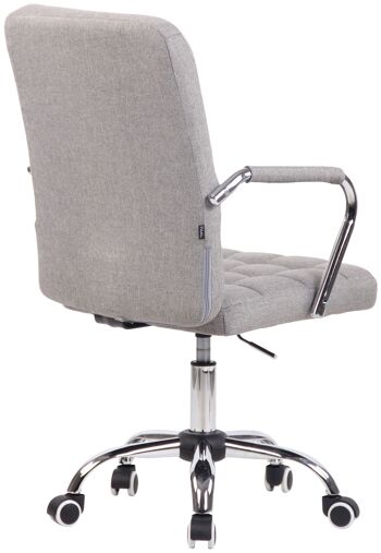 Biancone Chaise de Bureau Cuir Artificiel Gris 10x60cm 4