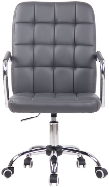 Chaise de Bureau Parghelia Cuir Artificiel Gris 10x60cm 2