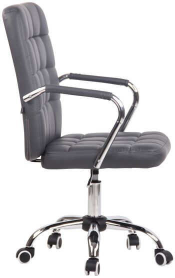 Chaise de Bureau Parghelia Cuir Artificiel Gris 10x60cm 3