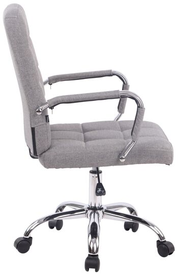 Trodio Chaise de Bureau Tissu Gris 13x65cm 3