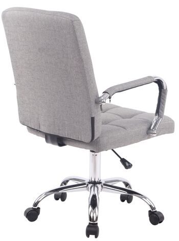 Trodio Chaise de Bureau Tissu Gris 13x65cm 4