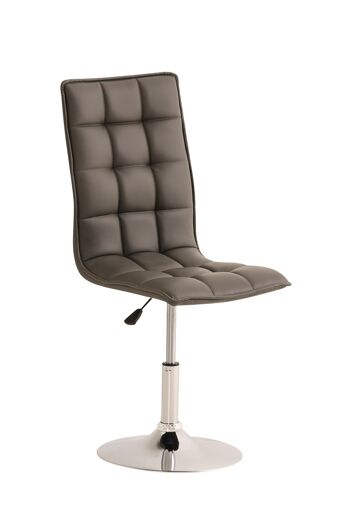 Goito Chaise de salle à manger Cuir artificiel Gris 7x56cm