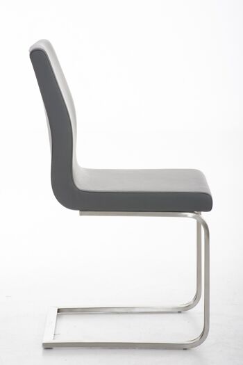 Andezeno Chaise de salle à manger Cuir artificiel Gris 6x50cm 2