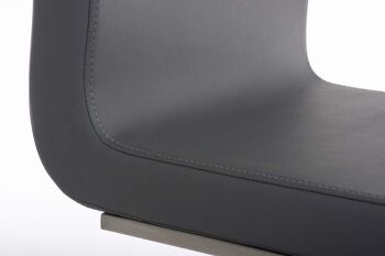 Andezeno Chaise de salle à manger Cuir artificiel Gris 6x50cm 5