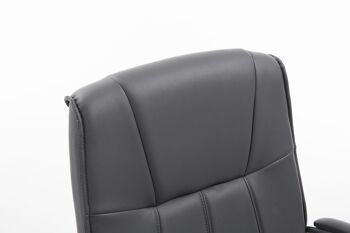 Farni Chaise de salle à manger Cuir artificiel Gris 12x68cm 5