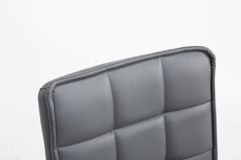 Manzitti Chaise de salle à manger Cuir artificiel Gris 7x59cm 4