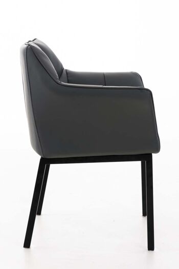 Rivignano Chaise de salle à manger Cuir artificiel Gris 13x63cm 3