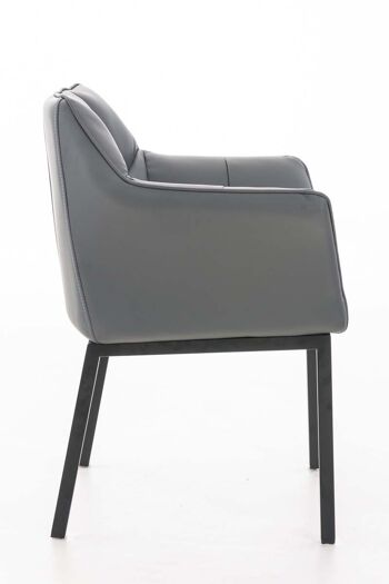 Rivignano Chaise de salle à manger Cuir artificiel Gris 13x63cm 10