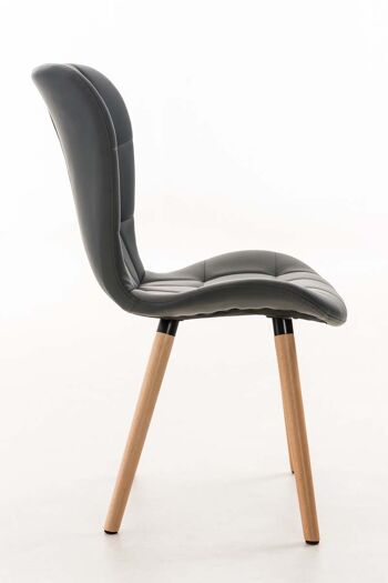 Lavariano Chaise de salle à manger Cuir artificiel Gris 6x63cm 3