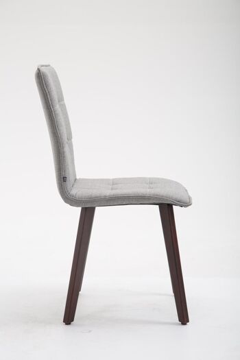 Agliona Chaise de salle à manger Tissu Gris 6x52cm 3