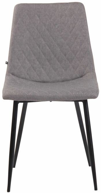 Volongo Chaise de salle à manger Tissu Gris 6x57cm 2