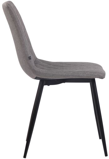 Volongo Chaise de salle à manger Tissu Gris 6x57cm 3