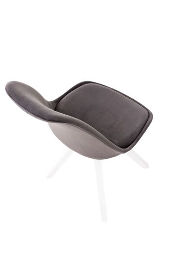 Montanaro Chaise de salle à manger Velours Gris 5x59cm 5