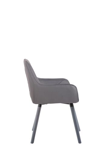 Chaise de Salle à Manger Terruggia Cuir Artificiel Gris 9x58cm 3