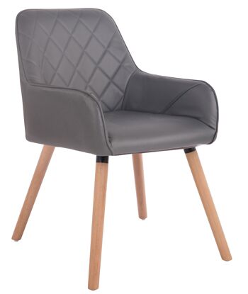 Forcella Chaise de salle à manger Cuir artificiel Gris 9x58cm 1