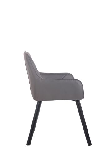 Cavone Chaise de salle à manger Cuir artificiel Gris 9x58cm 3