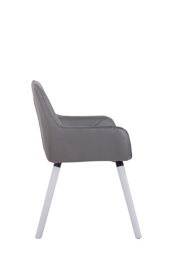 Chaise de Salle à Manger Monale Cuir Artificiel Gris 9x58cm 3