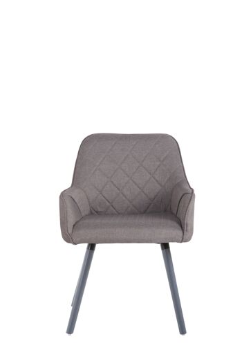 Ferretta Chaise de salle à manger Tissu Gris 9x58cm 2