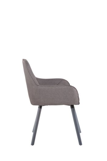 Ferretta Chaise de salle à manger Tissu Gris 9x58cm 3