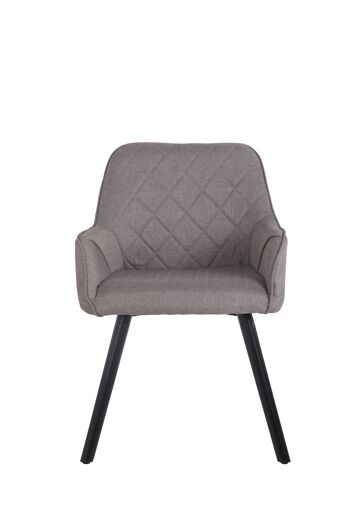 Paparungi Chaise de salle à manger Tissu Gris 9x58cm 2