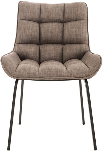 Laviano Chaise de salle à manger Tissu Gris 8x60cm 2