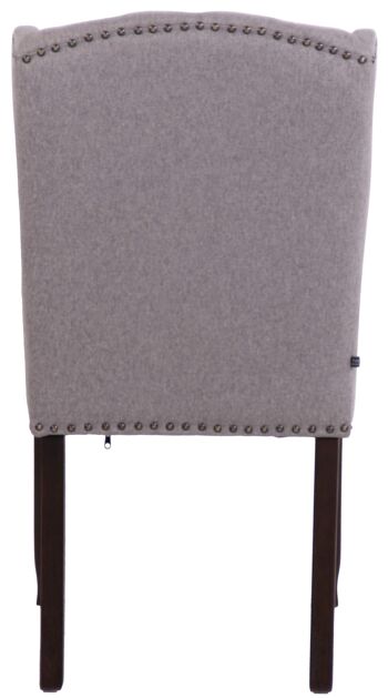 Peschici Chaise de salle à manger Tissu Gris 12x60cm 5