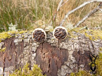 Boutons de manchette en bois recyclé 4