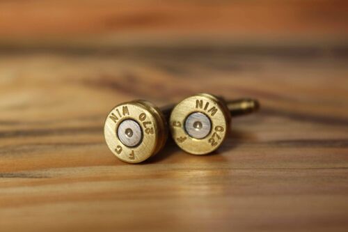 Upcycled bullet cufflinks