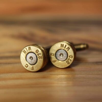Upcycled bullet cufflinks