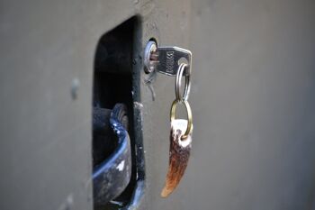 Porte-clés en bois de cerf naturel 2