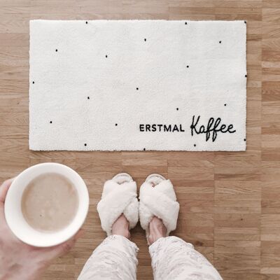 Washable doormat First coffee 75 x 45 (PU = 6 pieces)