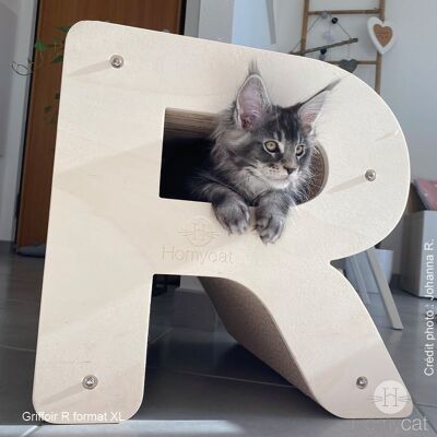 Scratching post Letter R XL - XL th. 38 cm - In kit form - Free standing