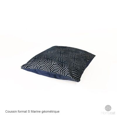 Cushions S for Cat Basket or Decoration - Geometric Navy