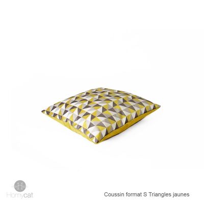 Cushions S for Cat basket or Decoration - Yellow triangles