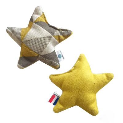 Set of 10 Stars - Cat toy filled with catnip - Mix color