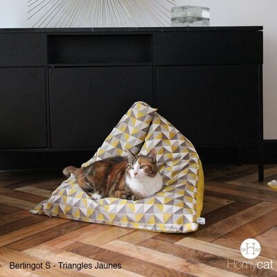 Pouf Berlingot - Taglia S - Triangoli gialli