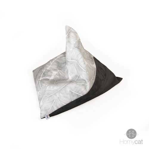 Pouf Berlingot - Taille XL - Plume gris