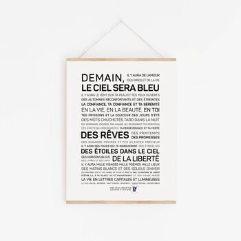 Affiche Demain, le ciel sera bleu - A4