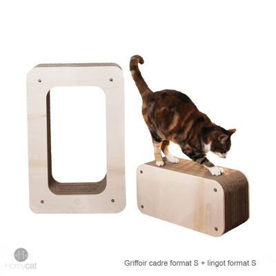 Scratching post Frame + Ingot format S or XL - S th. 19 cm - As a kit