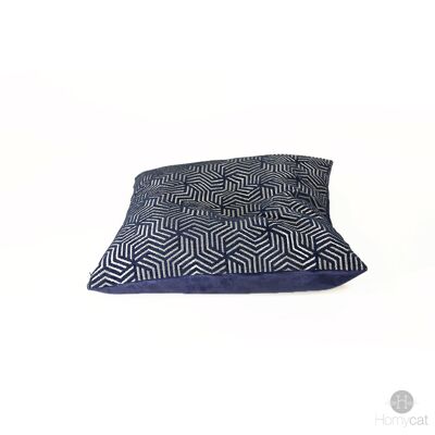 Cuscino XL blu navy geometrico chic - 55x55 cm
